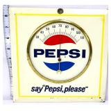 Vntg TOC 9x9in Pepsi thermometer
