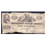 1862 CSA $2 note