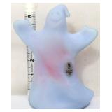Fenton 5in blue burmese Halloween ghost