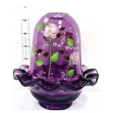 Fenton lilac In The Garden 5.5in fairy lamp