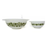 Lot of 2 vntg Pyrex spring blossom mixing bowls