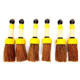 6 vintage style americana yellow barber brushes