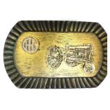 Metal International Harvester belt buckle