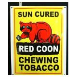 Porcelain Red Coon Tobacco sign