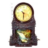 Vntg Mastercraft animated waterfall clock