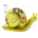 Fenton Kibbe yellow snail w/ clover mouse shell