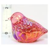 Fenton miniature pink iridescent chick