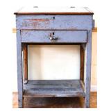 1800s primitive painted lift top clerking desk