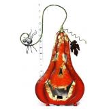Metal 16in jack o lantern tea light holder