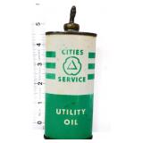 Vntg 4oz Cities Service Utility Oil can