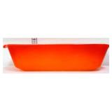Vntg Fire King flame orange ombre loaf dish
