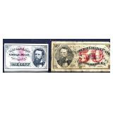 Lot of 2 pieces of fractional currency