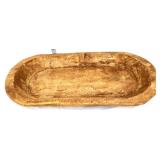 Wood 21.5x11in dough bowl