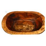 Wood 9.5x5.75in dough bowl