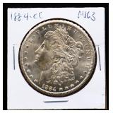 1884 Carson City Morgan silver dollar