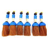 6 vintage style americana blue barber brushes