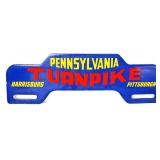 Porcelain 10x3.75 Pennsylvania Turnpike tag topper