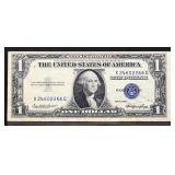 1935E blue seal misprint $1 silver certificate