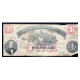1862 CSA Virginia Treasury $1 note