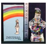 Mosser clear iridescent Mindy clown figure w box