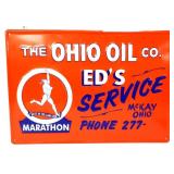Metal embossed 20x14 Marathon sign