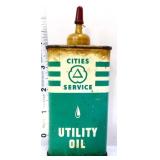 Vntg 4oz Cities Service Utility Oil can