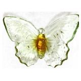 Boyd clear & amber butterfly figure