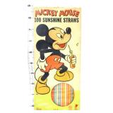 Vntg Mickey Mouse Sunshine Straw box w/ contents