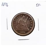 1876 seated liberty quarter