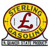 Porcelain 8x7.25 Sterling Gasoline sign