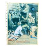 Metal 12x16.25 Remington cabin scene sign