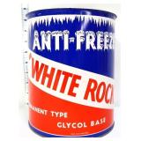 Vntg 1gal White Rock Anti-Freeze can, no lid