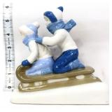 Vntg Paul Sebastian Sledding figurine