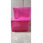 Hot Pink Sterilite Storage Bins.