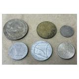 6 Foreign Coins