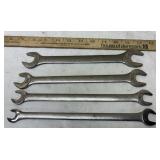 Set of 4 Craftsman Open End Wrenches- 7/8' Thru 7/