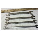 No. 1-4 Craftsman Open End Wrenches- 7/8' Thru 3/8