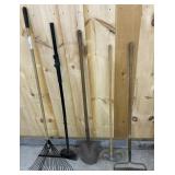Leaf & Hard Rake, Spade Shovel, Floor Scraper
