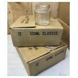 2 Boxes of 120ML Glass Jars