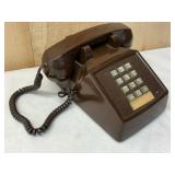 Vintage Brown Push Button Phone