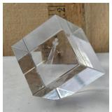 Etched Glass Lighthouse Paperweight