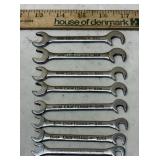 8 Craftsman 'V' Series Open End Ignition Wrenches