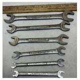 6 Craftsman Metric Open-Ended Wrenches 6-19mm