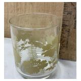 Libbey Hibiscus Flower Fern Glass