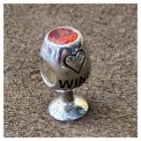 Sterling Silver Love Wine Charm