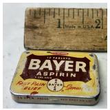 Vintage Bayer Aspirin Tin w/ Tablets