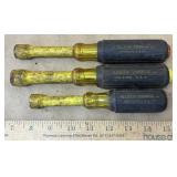 3 Klein Tools Nut Drivers