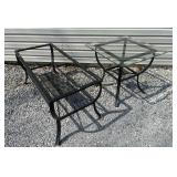 Aluminum Patio Tables- Missing Glass for 1