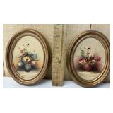 Set of 2 Framed Floral Paintings