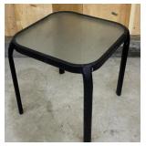 Glass Top Patio Side Table